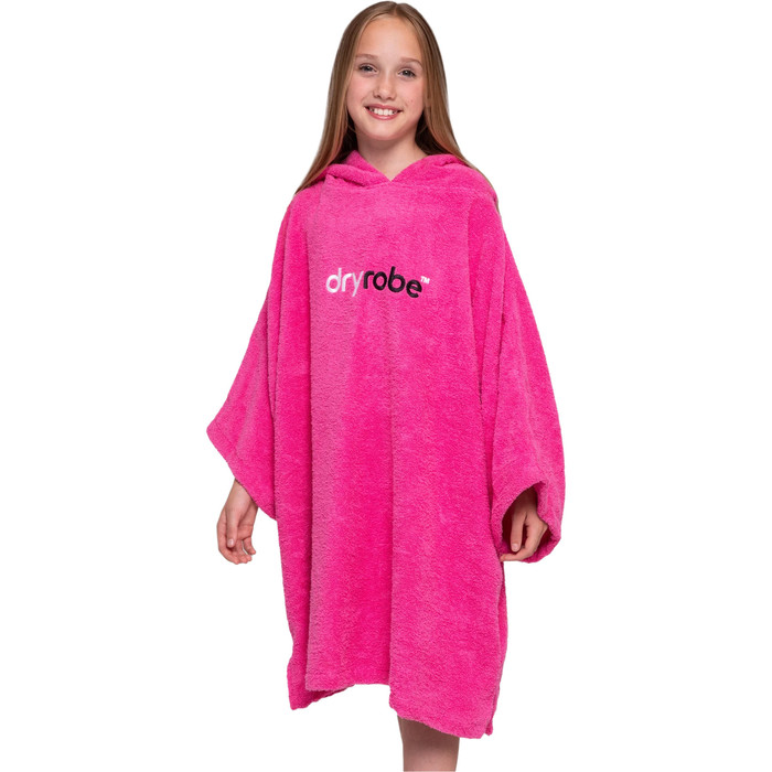 2024 Dryrobe Junior Toalla Con Capucha De Algodn Orgnico Cambio Robe V3 V3OCT - Pink